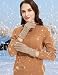 RYYOYY Luxurious Women's 100% Cashmere Gloves Touchscreen with Long Ribbed Cuffs for Winter Keep Warm Camels