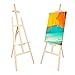 Nian Feng Wooden Easel for Painting, Large Floor Painting Stand for Adjnstable Height and Folding, 59-Inch, for Canvas Wedding Sign Poster, Art Easel for Adults and Teens (Natural)
