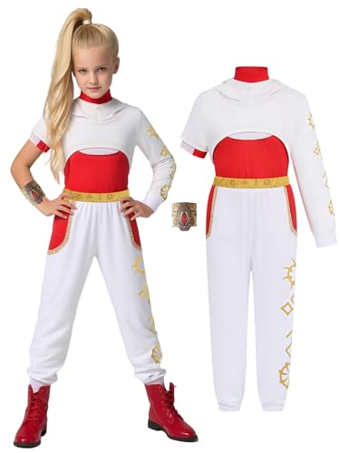 IBQ Kids Costume Set for 4-16 Years Cheerleader Costume Girls with Pants Halloween Dress Up