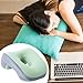 Zialofi Head Cushion Desk Sleeping Napping Pillow Kids Size Memory Foam 24x12cm Multipurpose Washable with Zipper Lunch Break Pillow, Green