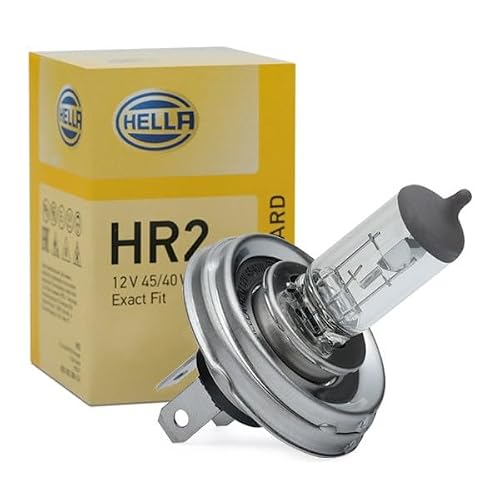 HELLA 8GD 002 088-141 Halogen Żarówka - R2 (Bilux) - Standard - 12V - 45/40W - Żarówka z cokołem: P45t - Pudełko - Ilość: 1