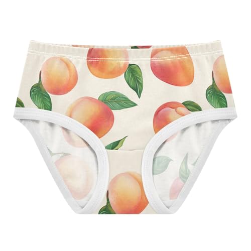 Wusikd Peaches Fruits Girls' Underwear Cotton Girls Briefs Soft Toddler Underwear 2T