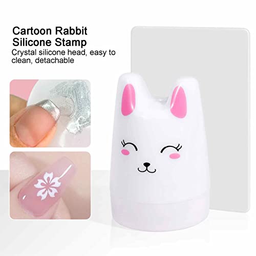 arte unhas - Geleia estamparia arte unhas silicone bonito com raspador para bricolage - Kit carimbos