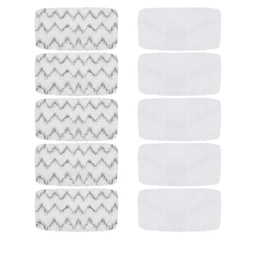 Image of 10 Pack 1543A Steam Mop Pads for Bissell PowerFresh Vac & Steam 2747A, Bissell Symphony Pet Steam Mop Pads 1132 1543 1652 1252 1606670 1543A 1632 1132A 1530 11326