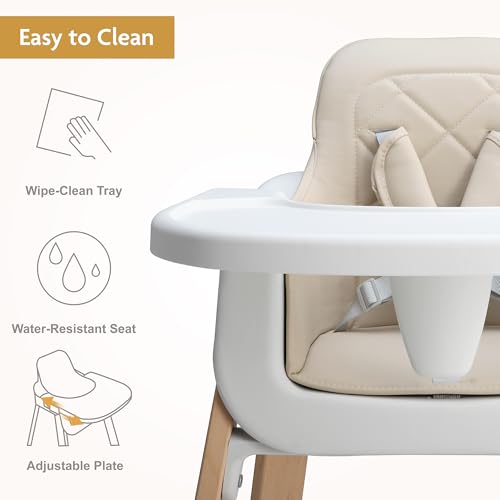 image for JMMD High Chair, High Chairs for Babies and Toddlers, 3 in 1 Convertib
