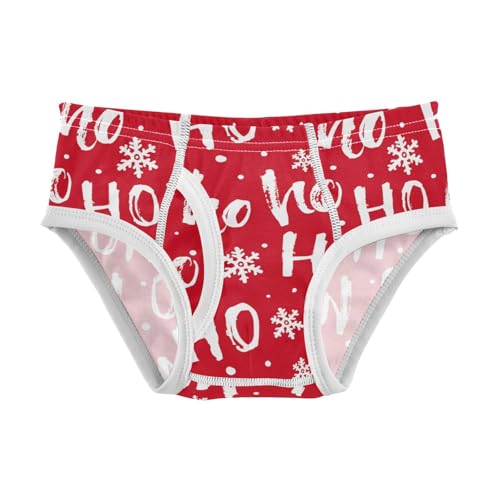 visesunny Boys Cotton Underwear Santa Claus Laugh Hohoho Letter Printed Toddler Soft Training Briefs Size 2T-8Y for Kids