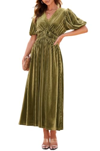 Image of Sissyaki Velvet Maxi Dress Fall Wedding Guest Dress 2026 | Semi Formal to Formal Events, Family Pictures, Holiday Party Dinner Dress