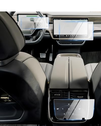 [Upgrade] 3 Pack Screen Protector for Rivian R1T R1S 2022 2023 2024 2025 2026 15.6'' Navigation, 12.3'' Digital, 6.5'' Rear Console Touch Screen for Touchscreen Tempered Glass Ultra Clear Car Radio Screen Protector Rivian Accessories