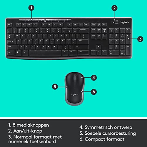 Logitech MK270 Combo Clavier Souris sans Fil pour Windows