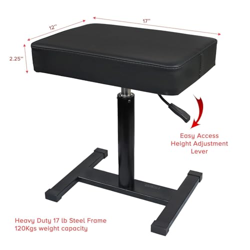 Image of Kadence NK602 Touring Series Hydraulic Adjustable Keyboard & Piano Bench | Heavy-Duty Frame & Smooth Height Adjustment | High-Density Cushioned Seat | Stable Base for Stage & Touring | Black