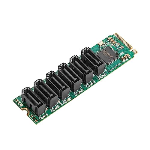 Solución de espacio M.2 a SATA III con 6 puertos independientes PCIe 3.0 y cables de datos 4