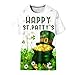 St. Patrick's Day Damen Hemden Blusenshirt, Jumper Letter Print Langarmshirt Hemden Irish Clover Print Festlich Tops Dwarf Grün Kleidung Kleeblatt Streetwear Ohne Kapuze Briefdruck Grafik Bluse