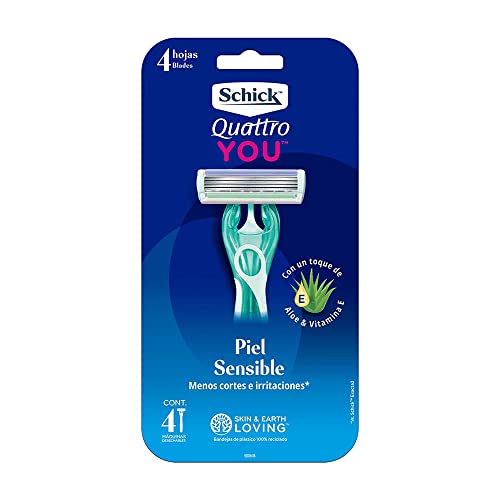 Schick Quattro You Sensitive Piece Of Mind Disposable Razor For Women, 4 Count #TOP3