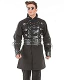 ThePirateDressing Van Helsing Steampunk Victorian Gothic Mens Costume Trench Coat (X-Large)