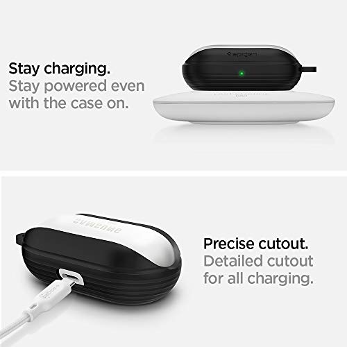 Image of Spigen Liquid Air | Samsung Galaxy Buds+ / Buds Case Cover [Carabiner Included] [Shock-Proof] [Light Compact] TPU - Black