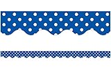 Teacher Created Resources Blue Mini Polka Dots Border Trim, Blue (4666)