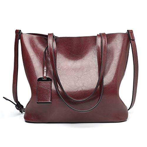 Sac à main pour femme cuir souple rouge foncé avec poignée dessus