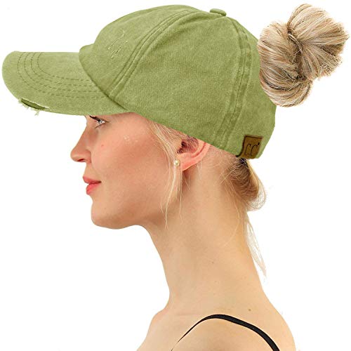 C.C Ponytail Ladder Messy Buns Ponycaps Baseball Visor Cap Dad