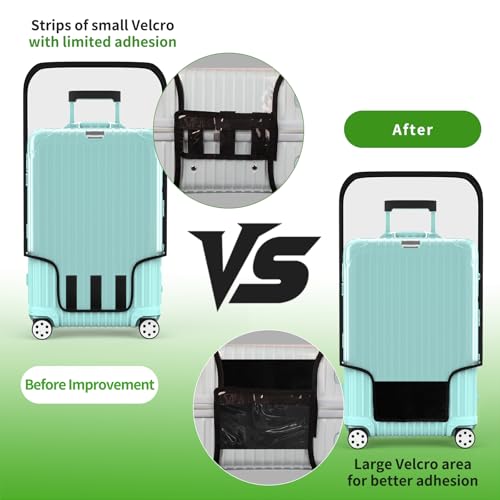 YHOUSE 3 PCS Thicken Clear Luggage Cover Protector, 20\" 24\" 28\" PVC Luggage Covers for Suitcase Waterproof Dustproof Anti-scratch TSA Approved Travel Suitcase Covers for Wheeled Luggage - Thumbnail 7