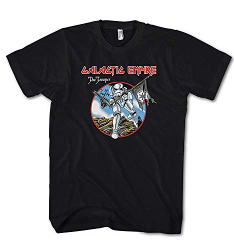 Monkey Print Camiseta Hombre Star Galactic Empire Soldado Wars Maiden Héroe Rebel - Negro, L Cover