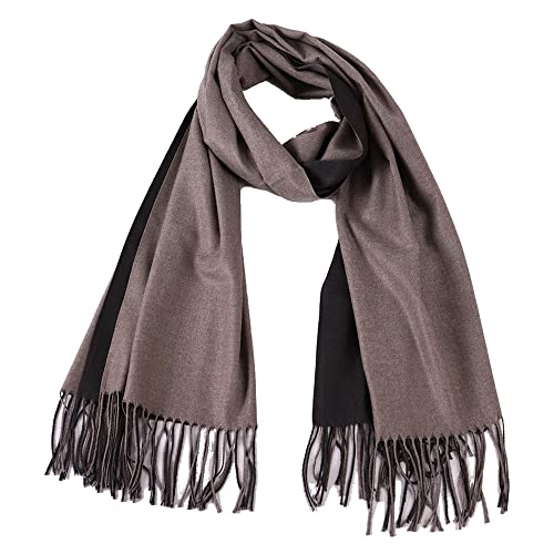 Roll Up Women's Cozy Soft Two Tone Cashmere Scarves Scarf Wrap Shawls