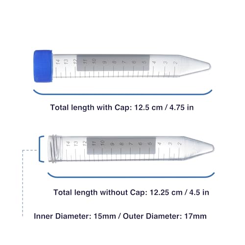 image for Kashi Scientific 15mL Screw Cap Conical Centrifuge Tubes, Sterile Test
