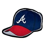 Pets First MLB Atlanta Braves Baseball Cap Tough Toy for Dogs, Best MLB Dog Toy with Team Logo