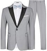 MAGE MALE Men's 2 Piece Suit One Button Slim Fit Formal Wedding Prom Tuxedo Suits Blazer Pants wi...