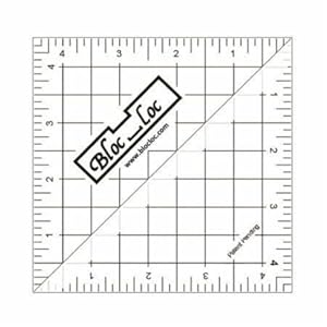 Bloc Loc Halbquadratisches Acryl-Dreieckslineal, 11,4 x 11,4 cm