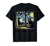 Schwarze Katze Kunst Black Cat Damen Herren