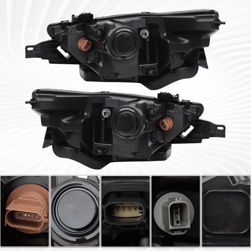 Duolctarms Halogen Type Black Bezel Pair Projector Headlights Headlamps Assembly Compatible for 2013-2019 Ford Taurus SE/SEL/SHO/Limited DG1Z13008U DG1Z13008Y by Duolctrams - Image 5