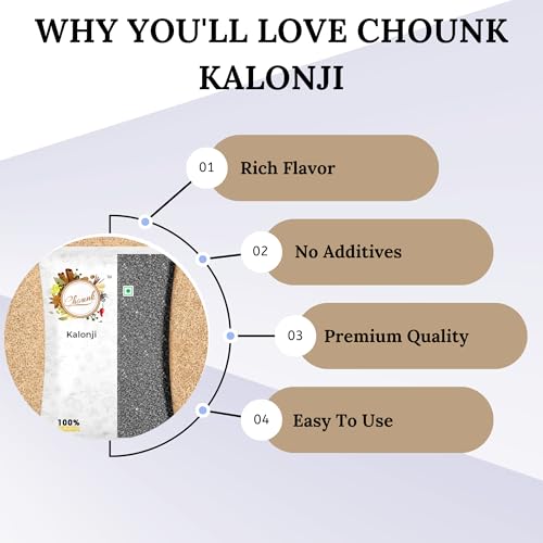 Image of Chounk Black Cumin Seeds - 100g, (Pack of 3) | Kalonji Seeds for Hair Growth | Kalonji seeds | Culinary Spice | Health Benefits | Source of Antioxidants | Kala Jeera