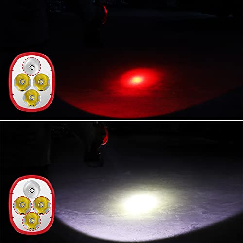 Dteztech 12W 1120Lm Flashlight For Milwaukee 18V M18 Lithium-Ion Battery, Cordless M18 Light With Red Night Vision Light, Usb Port, 110 Degree Pivoting Head… #TOP4