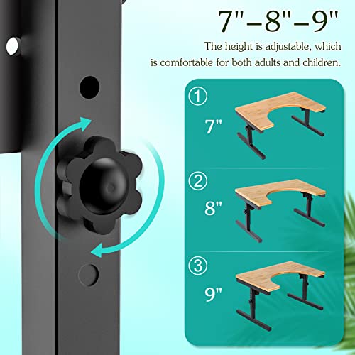 Foldable Bamboo Toilet Stool For Bathroom, Adjustable Multi-Heights Poop Stool For Adults Kids, Portable Squatting Potty Stool With Double Anti-Slip Design #TOP1