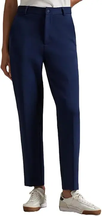 RLX Ralph Lauren Pantalones de golf jacquard de doble punto para mujer, azul marino, XL