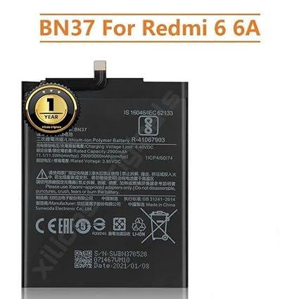 Image of BN37 Battery for Redmi 6 | Mi 6A (3000mAh) Battery with 1 Year Warranty**** (Y212)