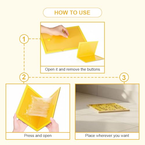 Image of Bitter Jumbo Sticky Traps for Crawling, Flying Insects, White Flies and Aphids | Non-Toxic, Pesticide-Free Insect Catcher Pads for Home, Kitchen, Office,Garden & Agriculture | Easy to Use (Pack of 10)