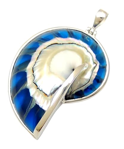 Mother of Pearl Shell Pendant, 925 Sterling Silver Mother of Pearl Necklace for Women Men Handmade Mother of Pearl Necklace Jewelry SA060