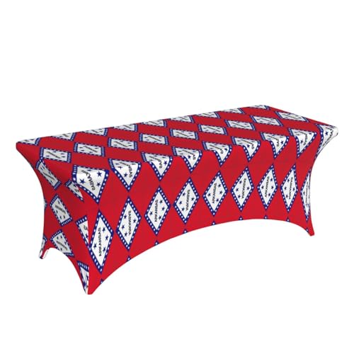 Housse de table rectangulaire en élasthanne extensible Arkansas de 1,8 m EdWal - 4