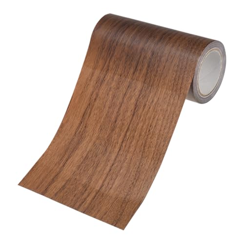 Image of M METERXITY 1-Roll Wood Grain Repair Tape, 4 Inch x 15ft Self-Adhesive Wood Floor Tape, Realistic Textured Repair Patch, Contact Paper for Furniture /Floors /Home Decor [Dark Brown]