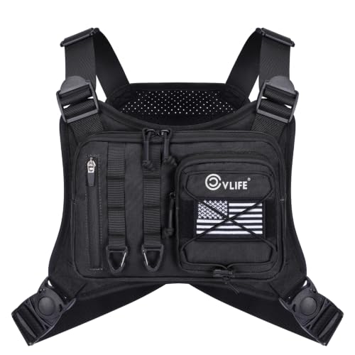 CVLIFE Chest Bag for Men, Outdoor Adjustable Running Vest with Gear Holster - image 1