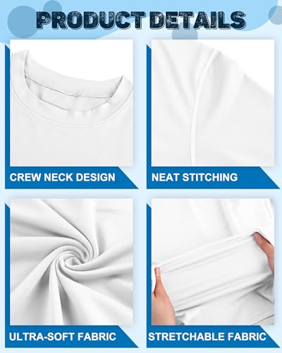 Hicarer 4 Pack Men's Compression Shirts Quick Dry Long Sleeve Athletic Workout Top Thermal Shirt Gym Sports Base Layers3