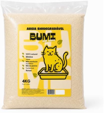 Areia Biodegradável Milho e Mandioca 4kg