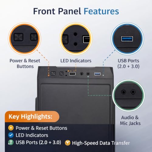 Image of NXTGN Radient Core i7 6th Gen Gaming /Editing Desktop PC | Core i7-6700 | 16GB DDR4 RAM | 512GB M.2 SSD | 5G WiFi & Bluetooth | HDMI, VGA, Ethernet | Windows 11 Pro & Office 2021 | 3 Years Warranty
