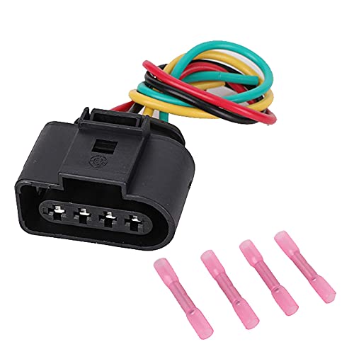 Ignition Coil Female Connector Plug Wire Harness Pigtail 4 Pack Compatible With Vw Volkswagen Audi 1.8T, 2.0T, 2.5L, 3.2L, 4.2L Vehicles - With 16Pcs Heat Shrink Butt Connectors Kit #TOP6