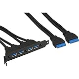 asia bracket usb 2.0 2 port Anzahl der Packungen : 1 InLine 33390D Slotblech USB 3.0, 4x USB Buchse auf intern Mainboardanschluss, 0,5m
