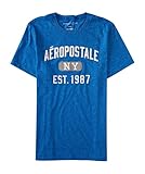 Aeropostale Men's A?Ropostale Ny Est. 1987 Graphic T Shirt M Teal Falls