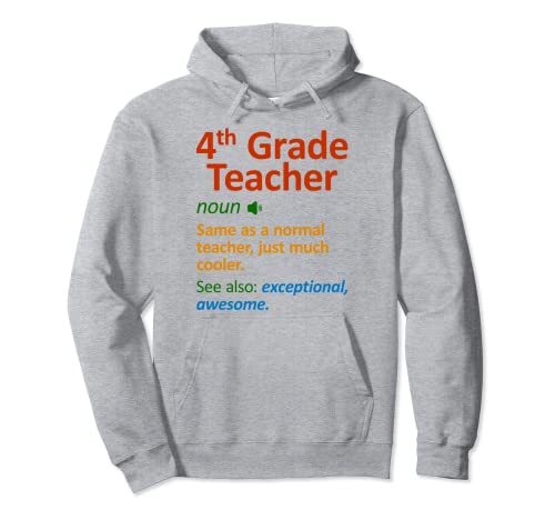 4th Grade Teacher Tee Funny Four Grade Teachers Gifts Sudadera con Capucha