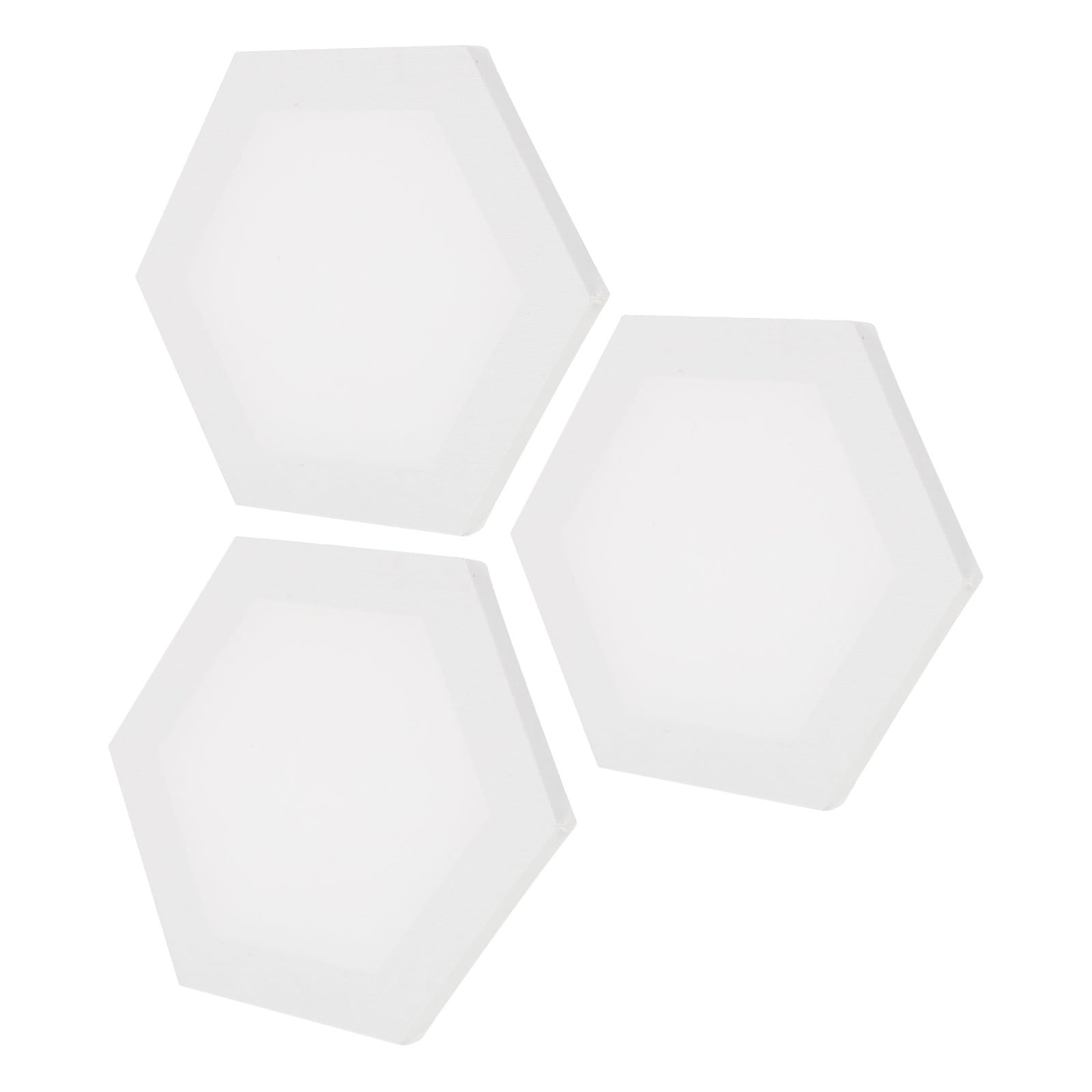 Toiles à Peindre Lot de 3 Panneaux Tendus Hexagonaux 40 CM pour Peinture à L'Huile et Projets Artistiques pour Étudiants et Créateurs