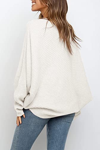 Image of Mafulus Womens Oversized Sweater Fall Winter Slouchy Pullover Jumper Tops
